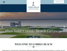 Tablet Screenshot of cobblebeach.com